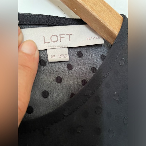 Loft 0 Petite black sheath dress. EUC. - Picture 4 of 5